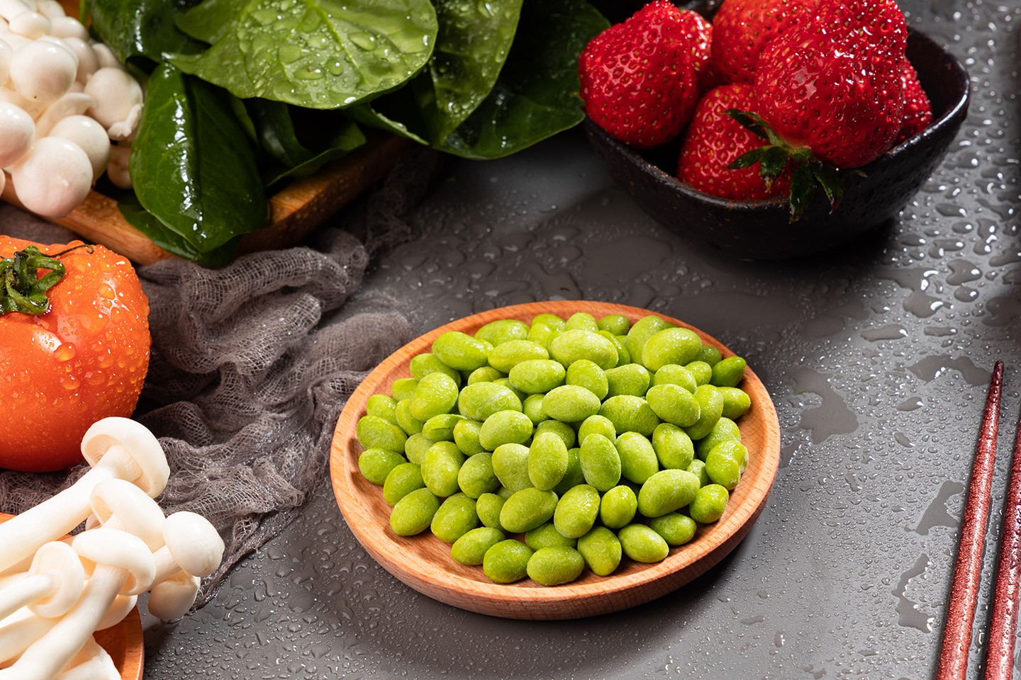 Quick frozen edamame kernels
